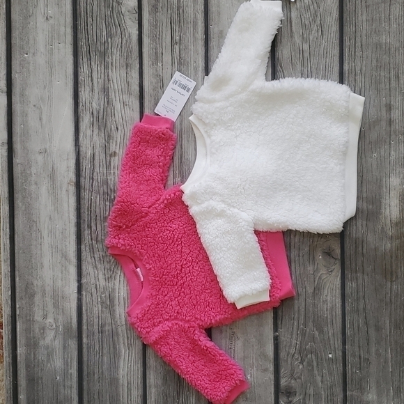 NWT 2 3mth Carter's Sherpa Sweatshirts - Picture 1 of 4